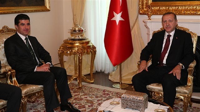 Prime Minister Barzani (L) with President Erdoğan (R).
