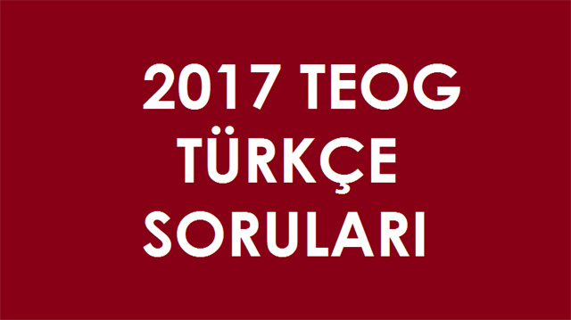 TEOG Türkçe soruları