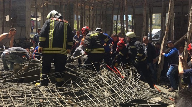 Many people were trapped under the rubble, and multiple ambulances and rescue teams have been dispatched to the scene.