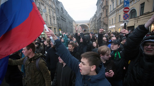Anti-Medvedev Rally in Saint-Petersburg