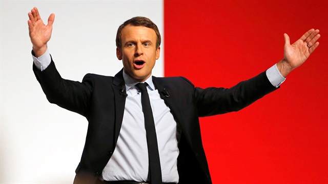 Fransa Cumhurbaşkanı adayı ve Yürüyüş Hareketi Lideri Emmanuel Macron