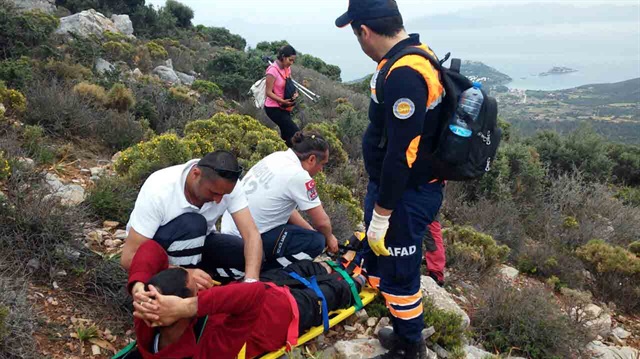 Yaralanan dağcıyı AFAD kurtardı

