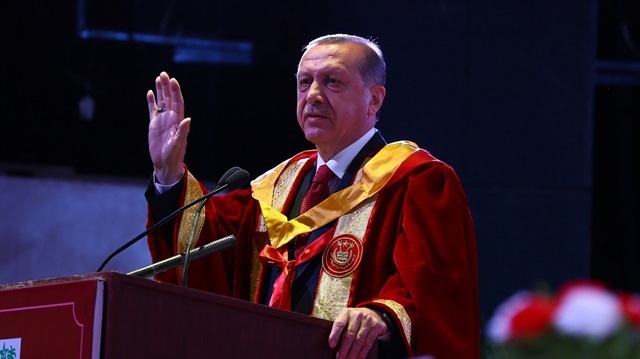 Cumhurbaşkanı Erdoğan, Hindistan'da fahri doktora takdim töreninde konuştu.
