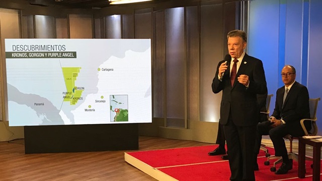 Devlet Başkanı Juan Manuel Santos, ​Kolombiya'nın Karayipler'de doğalgaz bulduğunu açıkladı.