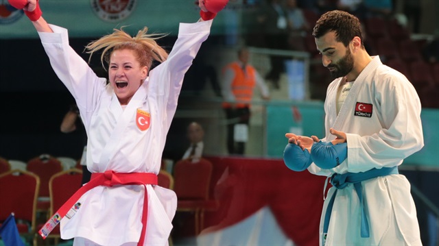 Milli karateciler Uğur Aktaş ve Tuğba Yakan Avrupa Şampiyonu oldu.