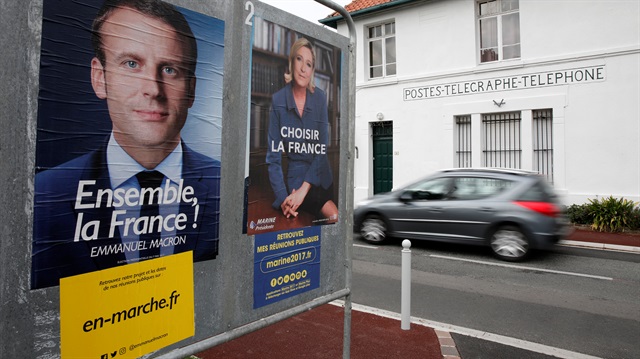 Official posters of the candidates for the 2017 French presidential election