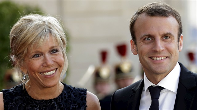 Macron'un kendinden 24 yaş büyük eşi artık First Lady!