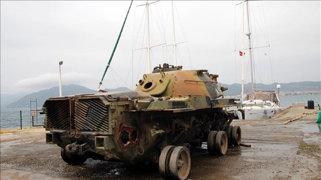 An M48 A5 T1 model The 76-year-old tank which will be submerged in seven meters (23 feet) of water near the resort of Marmaris is seen in Mramris, Mugla, Turkey on May 8, 2017.