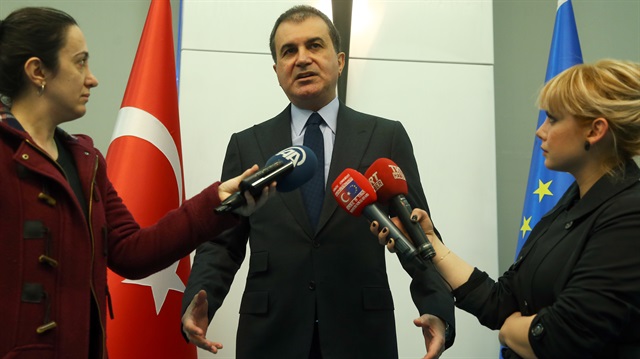 AB Bakanı Ömer Çelik açıklama yapıyor. 