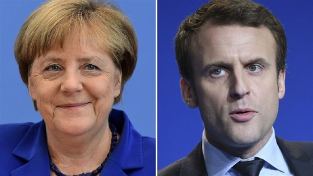 Almanya Başbakanı Angela Merkel, Fransa Cumhurbaşkanı Emmanuel Macron