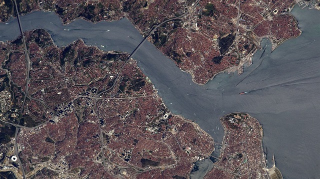 İstanbul'un uzaydan görünüşü