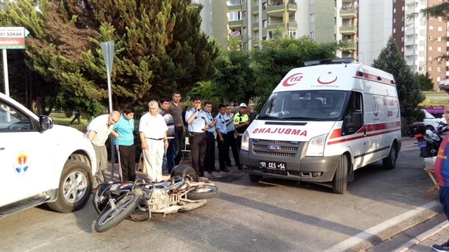 Adana'da pikap ile polis motosikleti çarpıştı: 2 polis yaralı