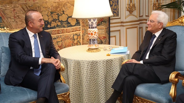 ​Dışişleri Bakanı Çavuşoğlu, İtalya Cumhurbaşkanı Mattarella'yla görüştü.