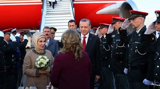 ​Cumhurbaşkanı Erdoğan Belçika'ya ulaştı