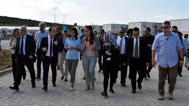 Turkish officials told Haley about the care provided to Syrians at the shelter.