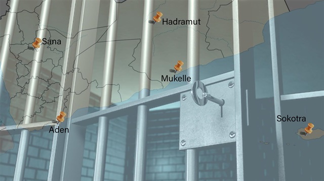 Yemen'de Sana, Aden, Mukelle, Sokotra, Hadramut bölgelerinde gizli hapishaneler var. 