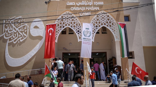 (IHH) التركية تفتتح مسجد "أونباشي حسن" في غزة