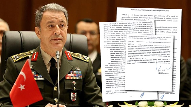 Orgeneral Hulusi Akar'ın Darbe Araştırma Komisyonu'na gönderdiği 8 sayfalık metne ulaşıldı. 