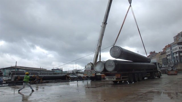 TANP line pipes being set up