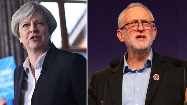 İngiltere Başbakanı Theresa May ve İşçi Partisi lideri Corbyn