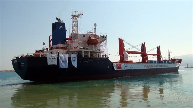 Türk Kızılay’ının yardım gemisi Somali’ye hareket etti