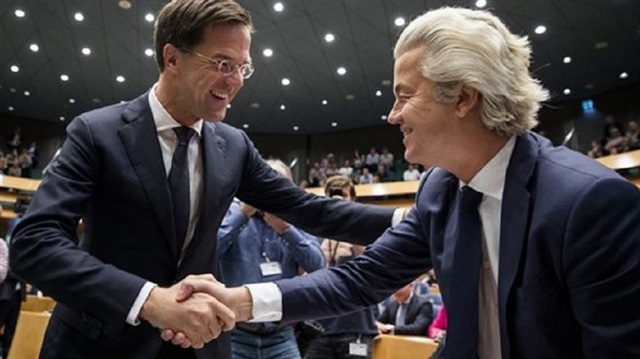 Hollanda Başbakanı Rutte ve ırkçı lider Wilders