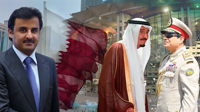Katar Emiri Temim bin Hamad El-Sani, Suudi Arabistan Kralı Selman bin Abdülaziz, Mısır Cumhurbaşkanı Abdülfettah El-Sisi