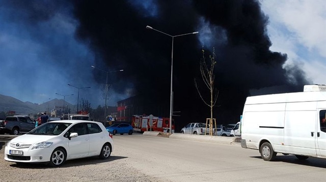 Erzurum’da iş yeri yangını