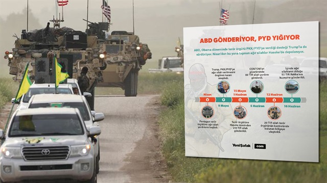 ABD, terör örgütü PKK/PYD'ye silah yardımına devam ediyor.