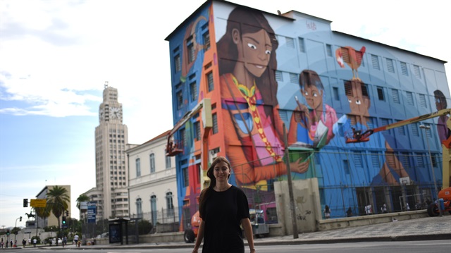جدارية بالبرازيل مرشحة لـ"غينيس" في فئة "أكبر لوحة غرافيتي رسمتها امرأة"