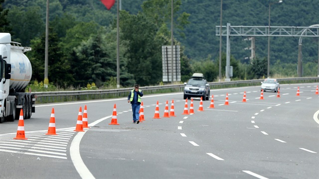 TEM otoyolunun Ankara yönü ulaşıma açıldı.