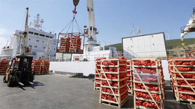 Katar'a gemiyle ilk gıda sevkiyatı gerçekleşiyor.