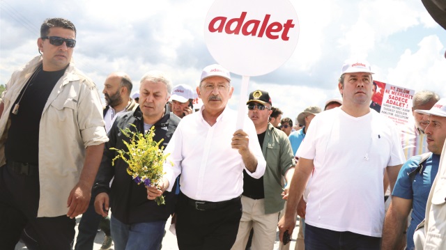 CHP lideri Kılıçdaroğlu'nun başlattığı yürüyüşün 8. gününde Bolu'nun Gerede ilçesine ulaşıldı.