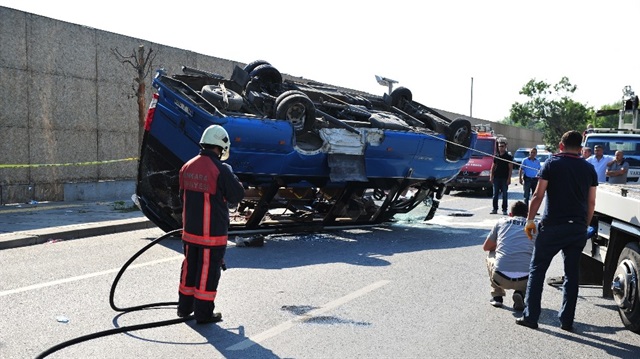 Ankara'da trafik kazası haberi: 16 yaralı