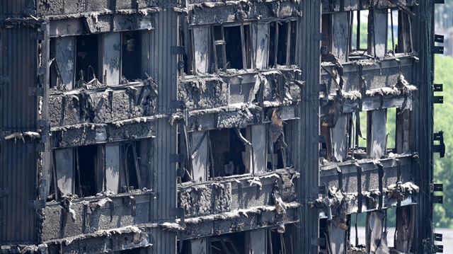 Aftermath of the Grenfell fire in London