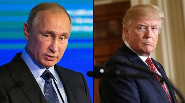 Putin (L)) and Trump (R). 