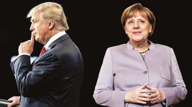 ABD Başkanı Donald Trump ve  ​​Almanya Başbakanı Angela Merkel