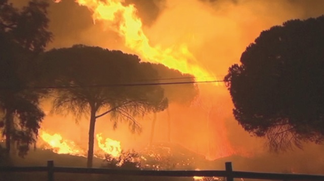 ​İspanya’da 2 bin kişilik yangın tahliyesi