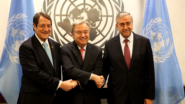 KKTC Cumhurbaşkanı Mustafa Akıncı, Rum lider Nikos Anastasiadis ve BM Genel Sekreteri Antonio Guterres'in daveti üzerine New York'a gelmişti.
