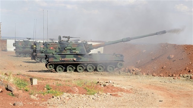 The boom of artillery fire could be heard from the nearby Turkish border town of Kilis
