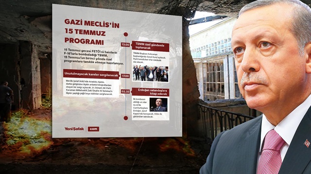 FETÖ'cülerin bombaları sonucu Meclis'in büyük bölümü ağır hasar görmüştü. Cumhurbaşkanı Erdoğan bu konuya dikkati çekecek.