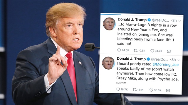 ABD Başkanı Donald Trump, kadın gazeteci Mika Brzezinski'nin programda kendisini eleştirmesinin ardından hakaretler yağdırdı.