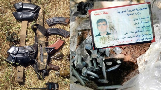 Öldürülen PKK'lı teröristten Suriye kimliği çıktı. 