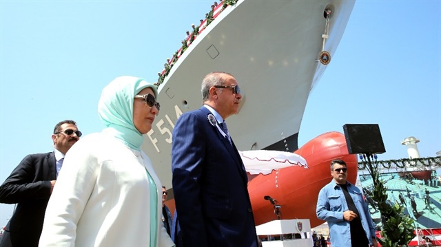 President Erdoğan and his wife Emine Erdoğan. 