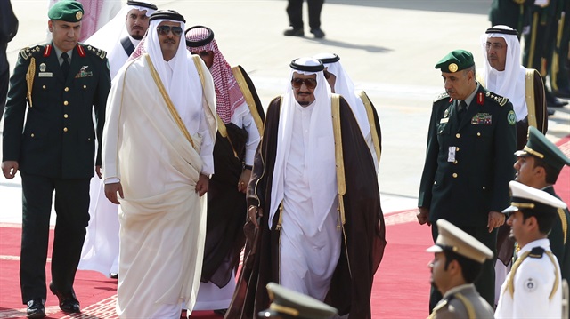 Katar Emiri Al Sani ve Suudi Arabistan Kralı Selman