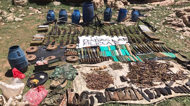 ​Siirt'te terör örgütü PKK'ya ait çok sayıda mühimmat ele geçirildi