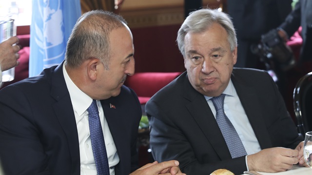Kıbrıs Konferansı'nda 9. gün: Dışişleri Bakanı Çavuşoğlu Guterres ile görüştü