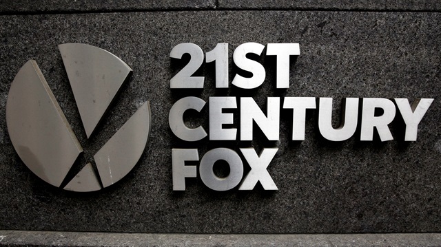 The 21st Century Fox logo is seen outside the News Corporation headquarters in Manhattan, New York, U.S. on April 29, 2016.