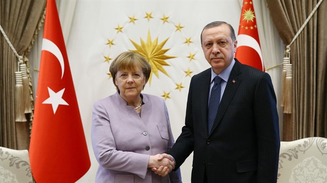 Almanya Başbakanı Angela Merkel ve Türkiye Cumhurbaşkanı Recep Tayyip Erdoğan. Arşiv