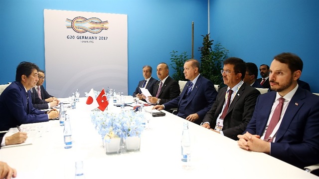 Cumhurbaşkanı Erdoğan, Japonya Başbakanı ile görüştü.